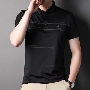 短袖t恤中青年男士2023夏季新款体恤衫翻领polo衫男装打底体恤衫图片