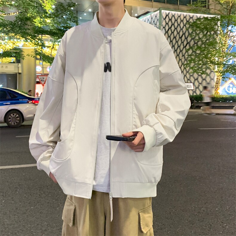 夜景大码防水棒球领冲锋衣飞行服光版二开a406jk1218特p73,男装夹克,星座309（原A406）