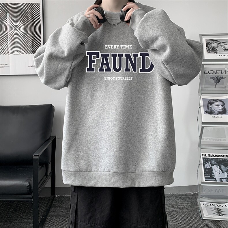 S6295-P28秋季圆领卫衣男大码韩版宽松长袖外套,男装卫衣,电商A040