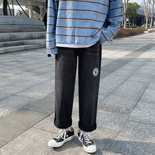 牛仔裤男直筒宽松韩版潮流百搭复古港风潮牌ins男士裤子K91-P40，男装牛仔裤，电商A128