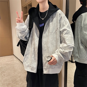 春季假两件青少年百搭夹克情侣春装外套XZ102B-1-JK2533P90图片