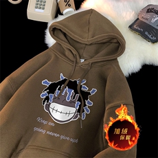 500克重磅冬季美式加绒加厚卫衣外套DL1602常规特P35加绒特40，男装卫衣，电商A486