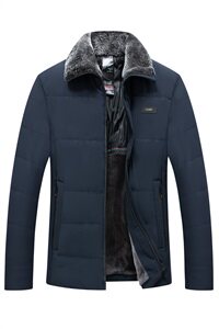 6803/P80中老年男装外套爸爸冬季棉服加绒加厚短款棉袄男图片