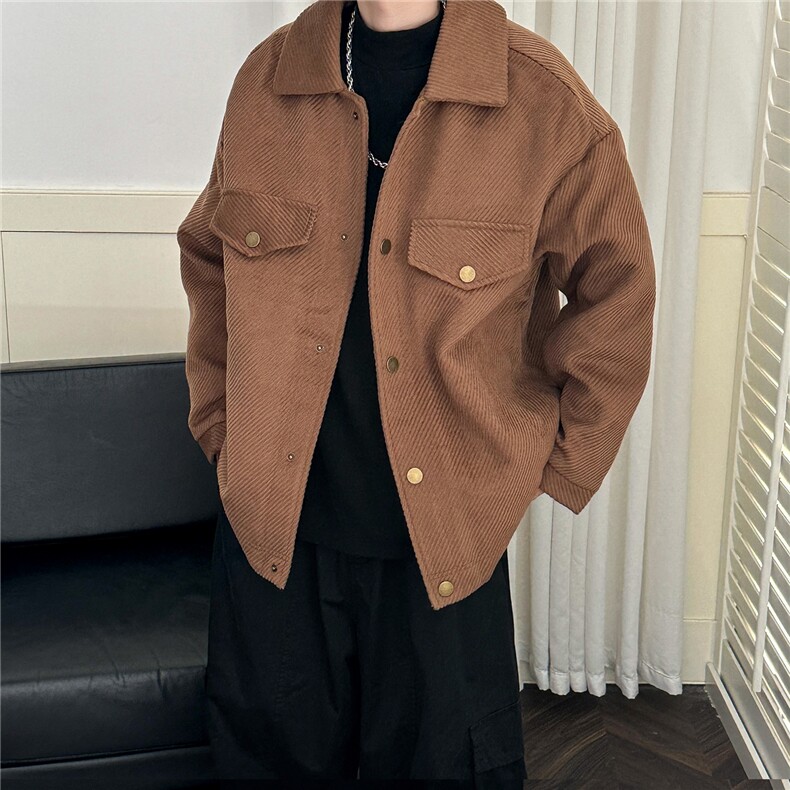 现货冬季加厚羊毛呢外套男士宽松休闲毛呢大衣夹克-A131-105,男装夹克,电商A351