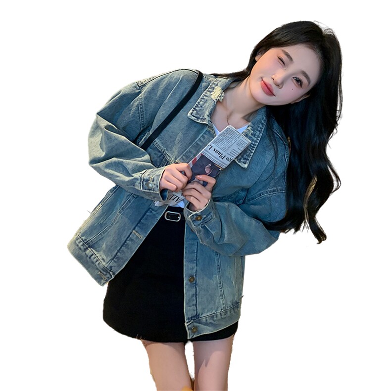 现货：24年春装新款时尚破洞形状牛仔外套2C135-5037P140K198,女装短外套,2C135