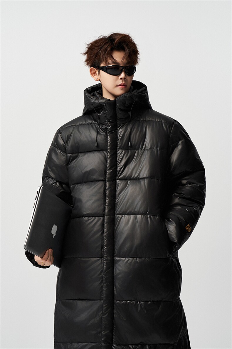 有长图冬季长款黑金羽绒棉衣服男潮宽松连帽棉袄外套MF00831/P150,男装棉衣,电商B316