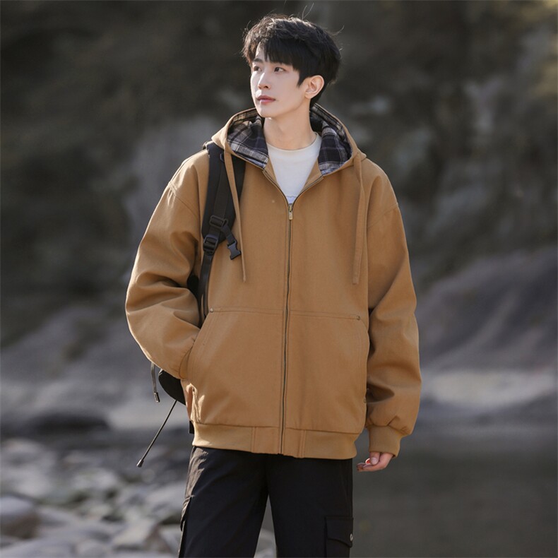 纯棉外套男春季新款连帽工装夹克男装连帽上衣A406JK3517P85,男装夹克,星座309（原A406）