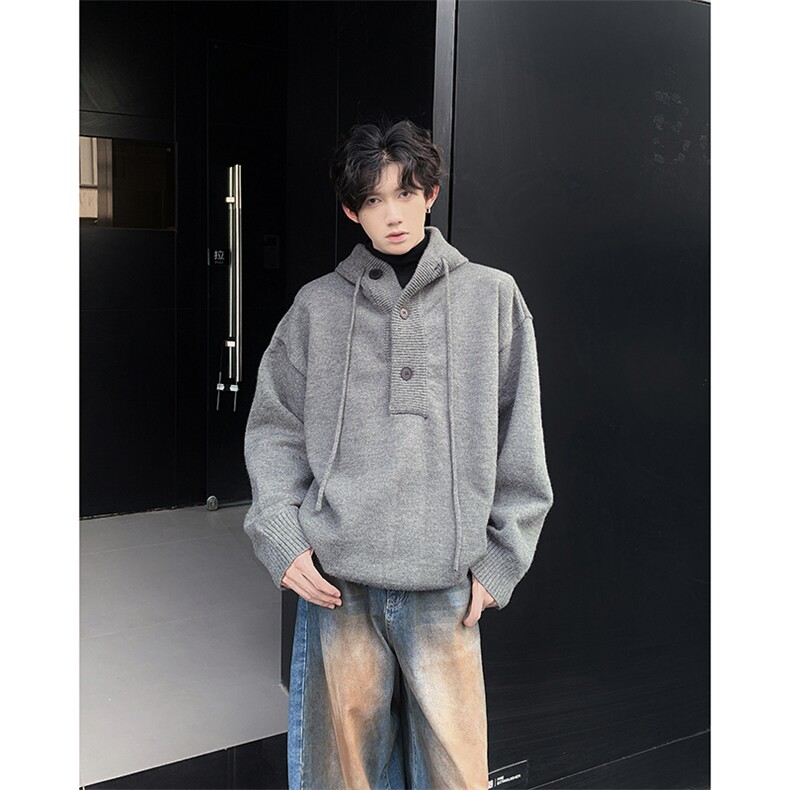 毛衣连帽毛衣男款秋冬穿搭潮牌cleanfit针织外套MY09543-P68,男装针织衫/毛衣,星座308B-2