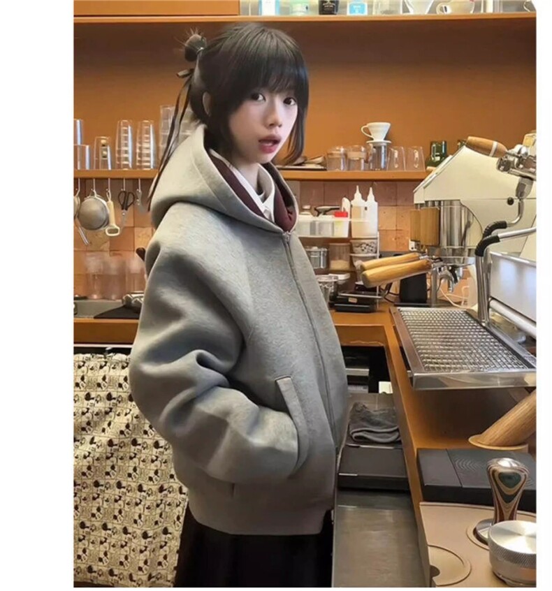 新款连帽卫衣开衫男女春秋美式潮牌重磅情侣帽衫外套LW0033-P53,女装短外套,星座1008