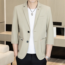 XF320-P90夏季时尚男士舒适百搭七分袖西服中袖小西装，男装西服，星座507A（原星座306B-2）