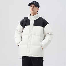 现货抖音得物品质拼接撞色三防加厚棉衣外套冬季立领棉服MY88888，男装棉衣，电商A486