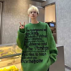 7080-P48简约新款ins百搭慵懒时尚长袖毛衣气质日系潮流文艺，男装针织衫/毛衣，电商B323A
