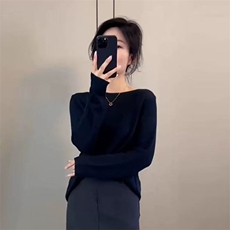 夏季新款防晒时尚百搭长袖套头上衣，女装衬衫，锦弘羊绒