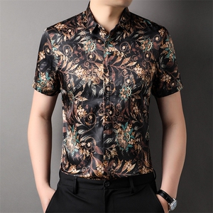 夏季商务休闲男士短袖polo衫中年男翻领衬衫 ZL81164-P85图片
