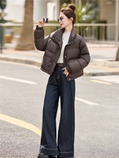 白鸭绒羽绒服外套女2025冬季新款超火漂亮时尚洋气羽绒外套宽松，女装羽绒服，依万里