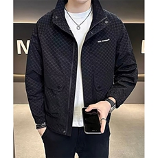 外套男士春秋季新款痞帅修身立领休闲夹克秋装上衣JG55，男装夹克，星座1116A（原606A-3）