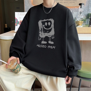 港风得物抖音直播高品质重磅菠萝格圆领宽松男卫衣W2067P40图片