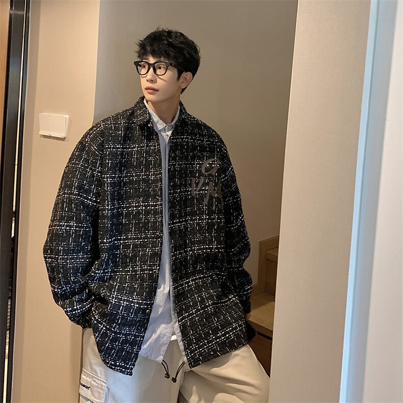 1港风小香风长袖夹克男大码中性风情侣潮夹克男CCS8019P45控68，男装夹克，星座226-2