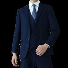 XL-9XL男士西服套装加肥加大码男婚礼西装条纹二件套190款，男装西服套装，星座802