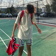 万针全刺绣工艺抖音得物高品质260克重磅纯棉双纱美式高街短袖T恤，男装T恤，电商A486