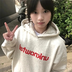 CX219-P49刺绣美式卫衣女2025新款连帽套头衫ootd少女学生春秋，男装卫衣，电商B323A