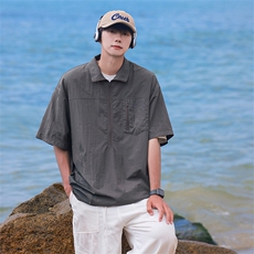 特P30无差价新款夏季时尚百搭衬衫-HC2997日系相机风3/10号左右，男装衬衫，电商A003