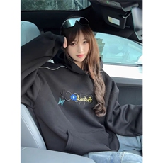美式复色连帽卫衣男女新款春秋冬加绒宽松慵懒风WY281P50，男装卫衣，星座1013-5