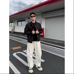 网络图 现货美式翻领帆布工装棒球服宽松休闲外套JW23-P90图片