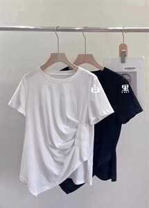 80709左前侧压褶圆领T，其它，NARDTREE