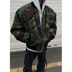冬季美式高街飞行服两面穿迷彩服宽松保暖厚棉衣男 M5018图片