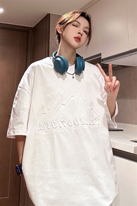 1中性山钢印印花图案设计大码M-5XL短袖T恤男DT77786P25块控特48图片