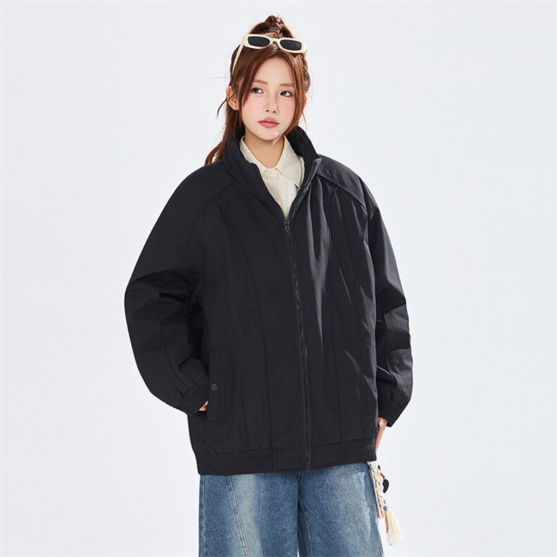现货美式休闲加厚雪山棉衣夹克外套立领纯色三防户外工装棉服图片