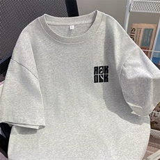 万针全刺绣工艺抖音得物高品质260克重磅纯棉双纱美式高街短袖T恤，男装T恤，电商A486