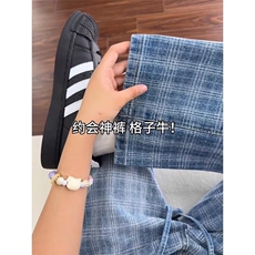 港风潮男夏季新款2025个性牛仔裤嘻哈ins潮高街潮流痞帅长裤，男装牛仔裤，四季星座505