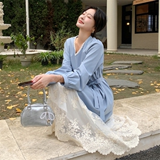 25春款新中式显瘦假两件套连衣裙-浙宝208-9002款-P135K208，女装连衣裙，浙宝208