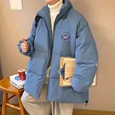 秋冬新款韩版加绒加厚保暖立领宽松棉服外套男MY2050P95控118，男装棉衣，电商A268