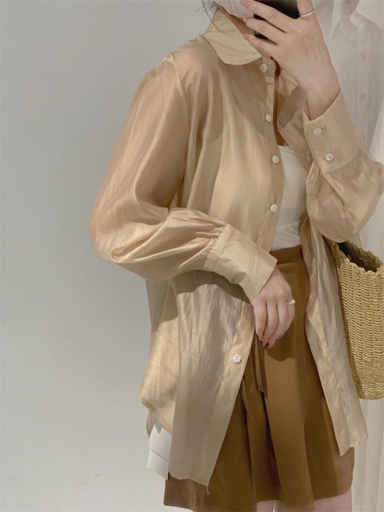 防晒衬衫，女装衬衫，驿谷