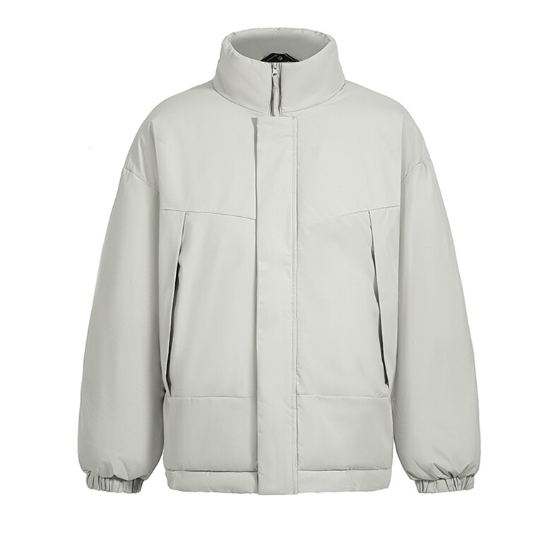 现货美式高街休闲夹克冬季立领纯色三防户外工装加厚棉服外套图片