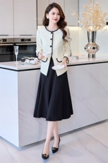 FTGUOGE果哥家粉色小香风外套女2025春季新款超好看圆领正肩上衣，女装西装，时尚俏佳人