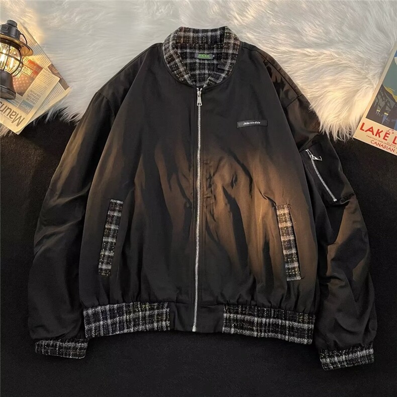 青春流行男春季夹克文艺潮外套刺绣牛津防水双层外套W9218P65,男装夹克,星座1116-2