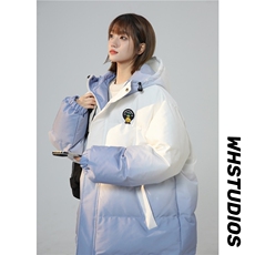 XZ-230-1MY01中性风青春活力简约扎染渐变休闲连帽棉服P128控158，男装棉衣，星座230-1
