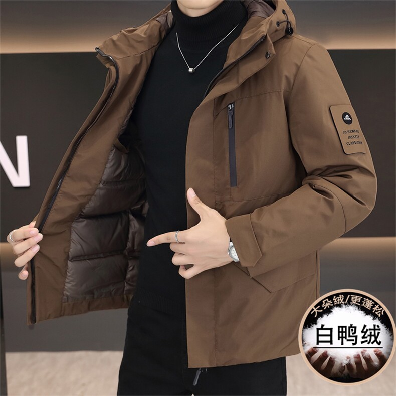 标90绒新款加厚防寒保暖白鸭绒连帽工装羽绒服外套上衣9788P228,男装羽绒服,电商B226