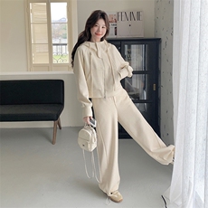 【春款新品】韩版米色休闲运动套装088-7710p165k228，女装套装/套裙，2C088