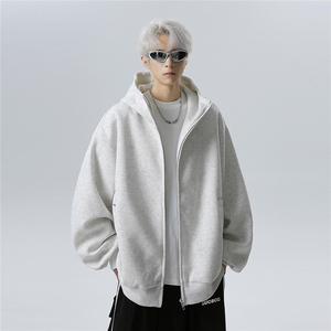 运动套装男款秋冬加厚BOXY短款开衫卫衣炼重磅卫衣JK708-P78图片