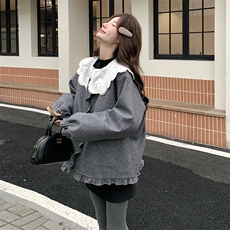 现货年货款白鸭绒内胆钩花领复古毛织羽绒服2C239-H39-P235-K358，女装羽绒服，2C239