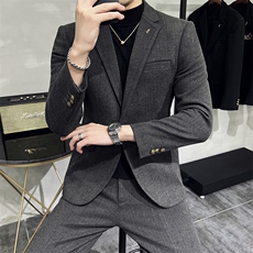 XF2726-P140带纹路男毛呢休闲西服外套呢子加厚-可搭同色裤子，男装西服，电商A211