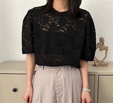 折肩蕾丝特色T，其它，是爱 SHI AN