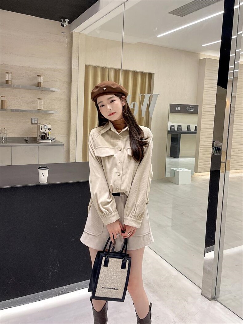 灯芯绒衬衫宽松外套，女装衬衫，Balance Studio