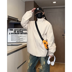 JK5002/P65春装新款个性简约纯色立领夹克男潮流飞行员上衣外套，男装夹克，电商A141