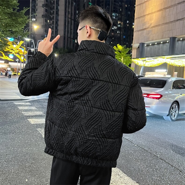 秋冬新款潮流男士棉衣防寒上衣外套休闲商务轻奢棉衣,男装棉衣,星座1013